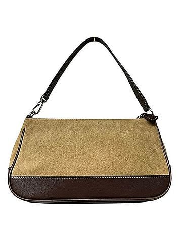 Coach Hamptons Demi Suede Baguette Leather Shoulder Bag (view 2)