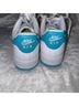 Nike 100% Leather White Teal Sneakers Size 7 1/2 - photo 11
