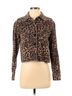 Aqua 100% Cotton Animal Print Brown Aqua Jacket Size XS - photo 1
