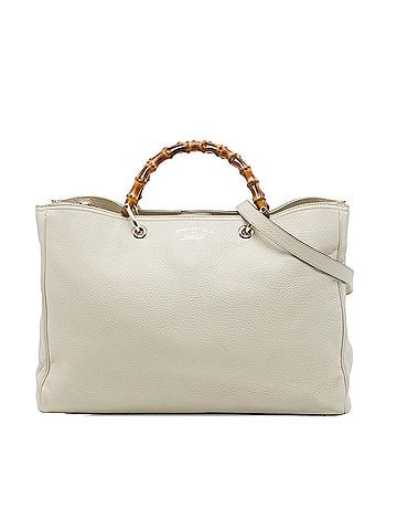 Gucci Large Calfskin Bamboo Shopper Satchel (view 1)