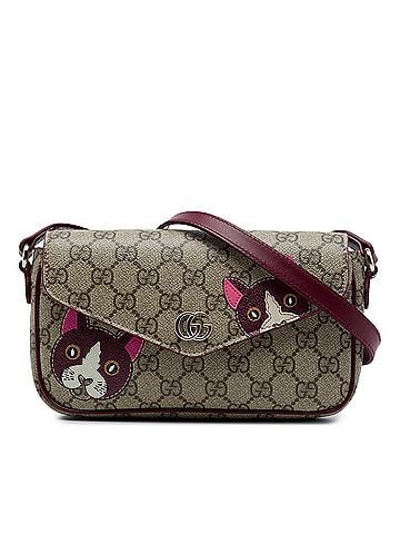 Gucci GG Supreme Ophidia Cat Print Crossbody (view 1)