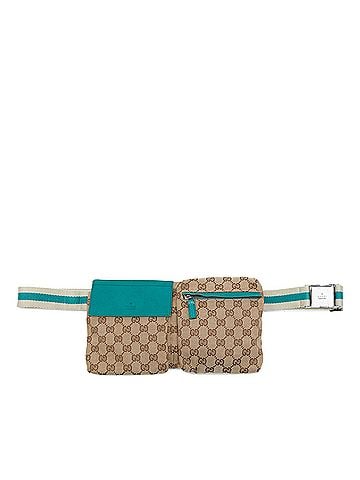 Gucci GG Canvas Web Double Pocket Belt Bag (view 1)