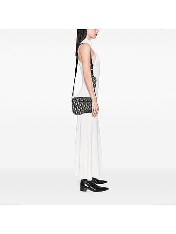 Dior Oblique Canvas Saddle Triple Pouch (view 2)