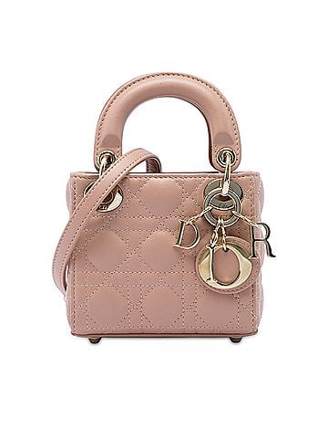 Dior Micro Lambskin Cannage Lady Dior (view 1)