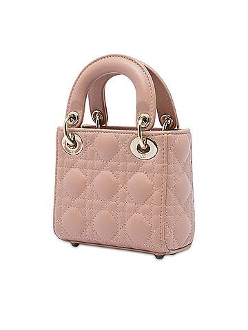 Dior Micro Lambskin Cannage Lady Dior (view 2)