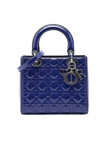 Dior Medium Patent Cannage Lady Dior (view 1)