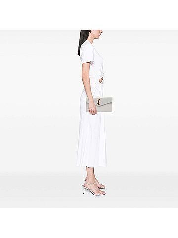 Saint Laurent Croc Embossed Leather Uptown Pouch (view 2)