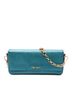 Prada 100% Leather Blue Saffiano Lux Chain Shoulder Bag One size - photo 1