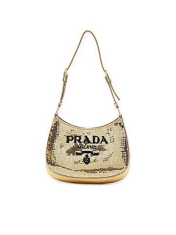 Prada Sequin Embellished Satin Cleo Shoulder Bag (view 1)