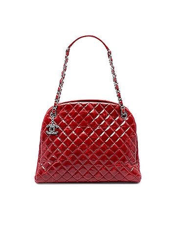 Chanel Large Quilted Crinkled Patent Just Mademoiselle Bowling Bag (view 1)