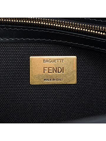 Fendi Zucca Embroidered Canvas Baguette Satchel (view 2)