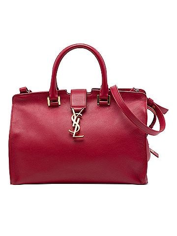 Saint Laurent Small Leather Monogram Downtown Cabas Satchel (view 1)