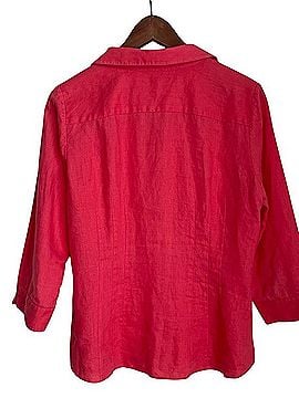 Lafayette 148 New York 3/4 Sleeve Button-Down Shirt (view 2)