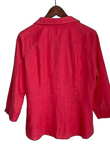 Lafayette 148 New York 3/4 Sleeve Button-Down Shirt (view 2)