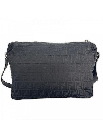Fendi Fendi shoulder bag for men, nylon, black, silver hardware. (view 2)