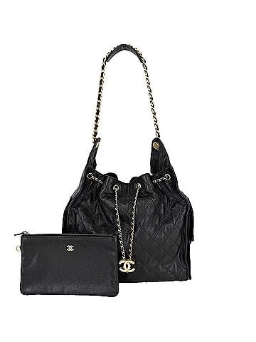 Chanel Chanel Shoulder Bag for Women, 25 Medium Handbag, Chain, Coco Mark, Bag, CHANEL25, CHANEL, Grained Calfskin, Black, Gold Hardware (view 1)