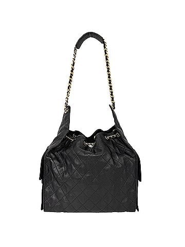 Chanel Chanel Shoulder Bag for Women, 25 Medium Handbag, Chain, Coco Mark, Bag, CHANEL25, CHANEL, Grained Calfskin, Black, Gold Hardware (view 2)