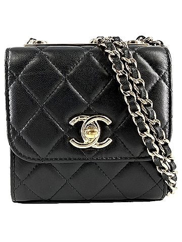 Chanel Chanel Shoulder Bag for Women, Bag, Crossbody Coco Mark, Mini Matelassé Chain, Lambskin, Black, Gold Hardware (view 1)