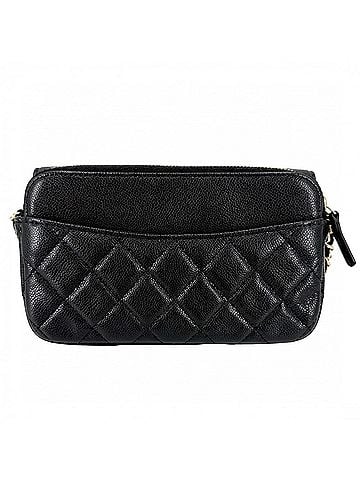 Chanel Chanel Women's Matelassé Flap Shoulder Bag, Phone Case, Chain Wallet, Crossbody Coco Mark, Caviar Leather, Black, Gold Hardware (view 2)