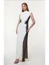 Karen Millen White Black Blue Cocktail Dress Size 10 - photo 3