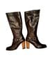 DERiMOD Women's Black Buckled Thick Heel Leather Boots - photo 1