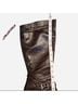 DERiMOD Women's Black Buckled Thick Heel Leather Boots - photo 5