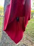 Beryll 100% Cashmere Solid Red Poncho One size - photo 5