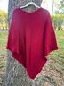 Beryll 100% Cashmere Solid Red Poncho One size - photo 8