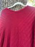Beryll 100% Cashmere Solid Red Poncho One size - photo 7