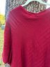 Beryll 100% Cashmere Solid Red Poncho One size - photo 4