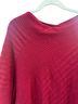 Beryll 100% Cashmere Solid Red Poncho One size - photo 2