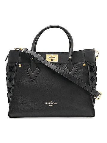 Louis Vuitton LOUIS VUITTON Louis Vuitton Monogram Tuftage On My Side MM Handbag Shoulder Bag Leather Noir Black M53826 (view 1)