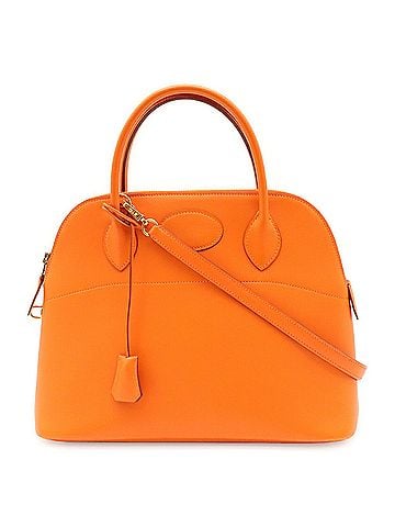 Hermès HERMES Bolide 31 Handbag Shoulder Bag Veau Gulliver Leather Orange ?B Stamp (view 2)