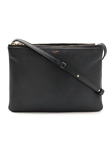 Céline CELINE Trio Shoulder Bag/Shoulder Pouch/Pochette, Leather, Black, 190233 (view 1)