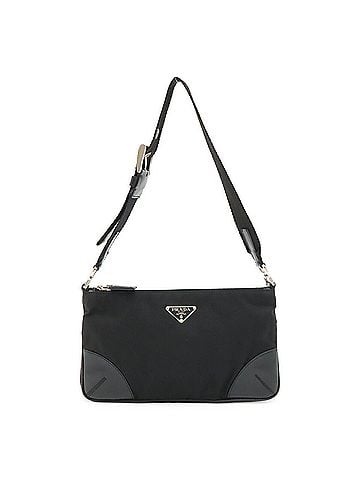 Prada PRADA Triangle Tessuto Light Shoulder Bag, Nylon, Black (BR1061) (view 1)