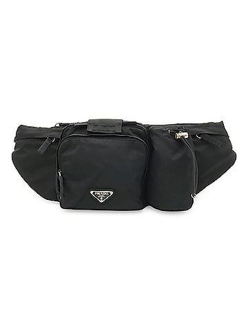 Prada PRADA Triangle Waist Bag, Pouch, Body Hip Nylon, NERO Black, VA0056 (view 2)