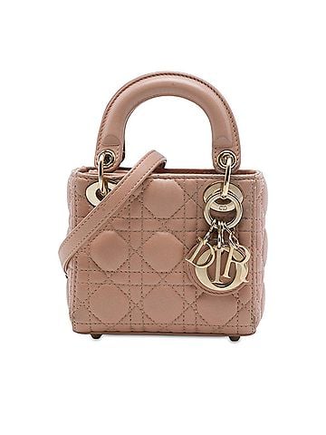 Dior Micro Lambskin Cannage Lady Dior (view 1)