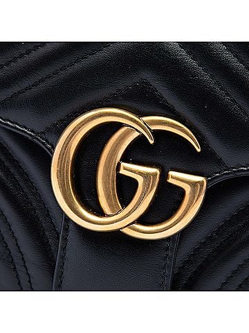 Gucci Small GG Marmont Matelasse Calfskin Top Handle Satchel (view 2)
