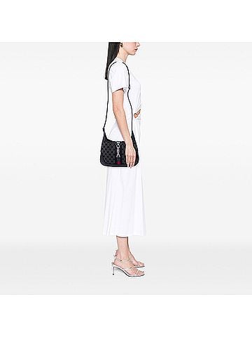 Balenciaga Gucci The Hacker Project Small BB Canvas Web Jackie 1961 Crossbody (view 2)