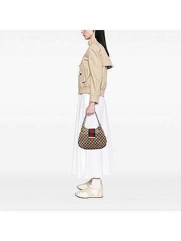 Gucci Medium GG Canvas New Ladies Web Hobo (view 2)
