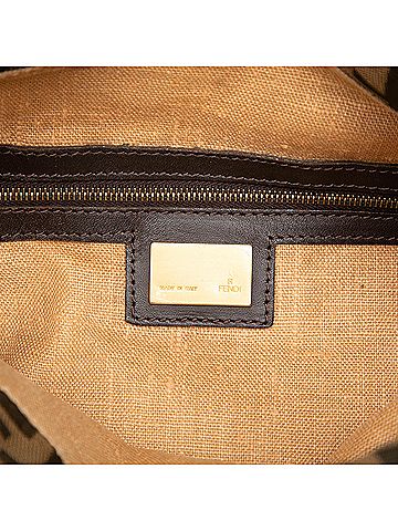 Fendi Zucca Zebra Print Canvas Diavolo Trapezio Tote (view 2)