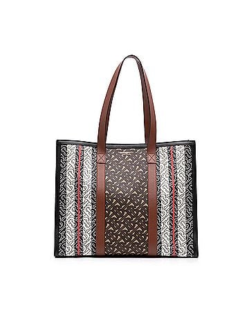 Burberry TB Monogram E Canvas Stripe Book Tote (view 1)