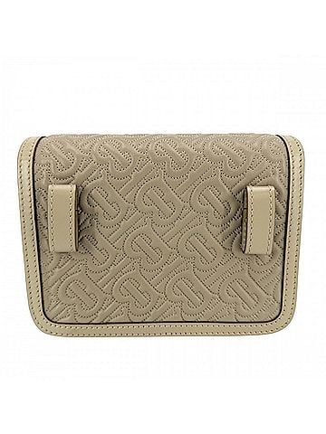 Burberry Burberry Women's Body Bag with TB Logo Monogram, Waist Bag, Shoulder Crossbody Leather, Beige, Gold Hardware (view 2)