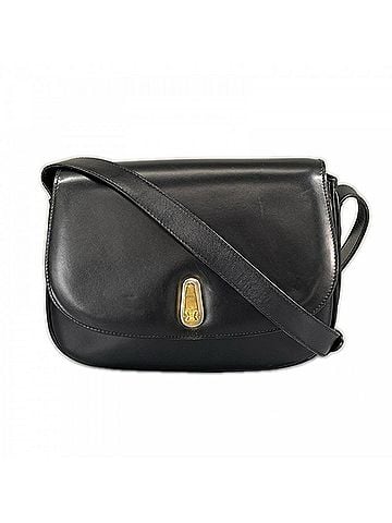 Céline Celine shoulder bag for women, Old Celine, CELINE leather, black, gold hardware. (view 1)