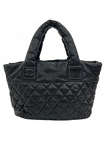 Chanel Chanel handbag for women, Coco Cocoon, serial number 13 series, CHANEL leather, black, silver hardware. (view 2)