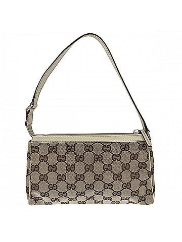 Gucci Gucci handbag for women, Abbey accessory pouch, small size, GUCCI 145750, GG canvas, leather, beige, gold hardware. (view 2)