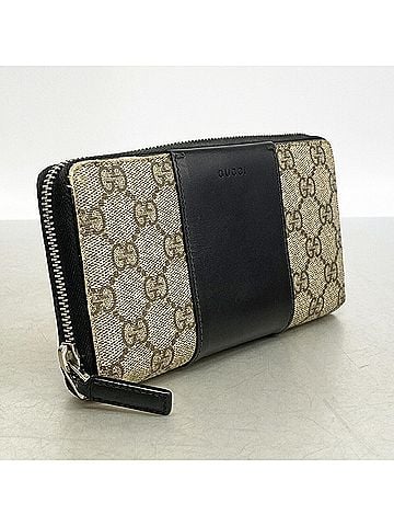 Gucci Gucci GG Supreme Long Wallet 451249 Brown Black Men's (view 2)