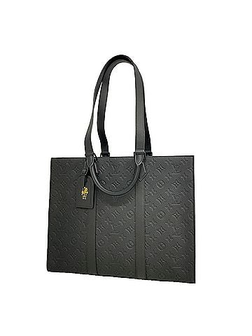 Louis Vuitton Louis Vuitton Taurillon Sac Plat 24H Tote Bag M24786 Black 2-way bag for men (view 1)