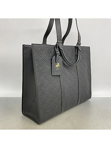 Louis Vuitton Louis Vuitton Taurillon Sac Plat 24H Tote Bag M24786 Black 2-way bag for men (view 2)