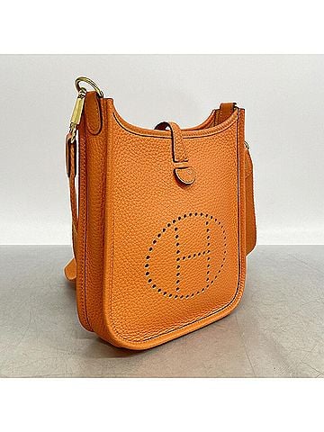 Hermès Hermes Shoulder Bag Evelyne TPM Taurillon Clemence Orange Mini An B Stamp Ladies (view 2)